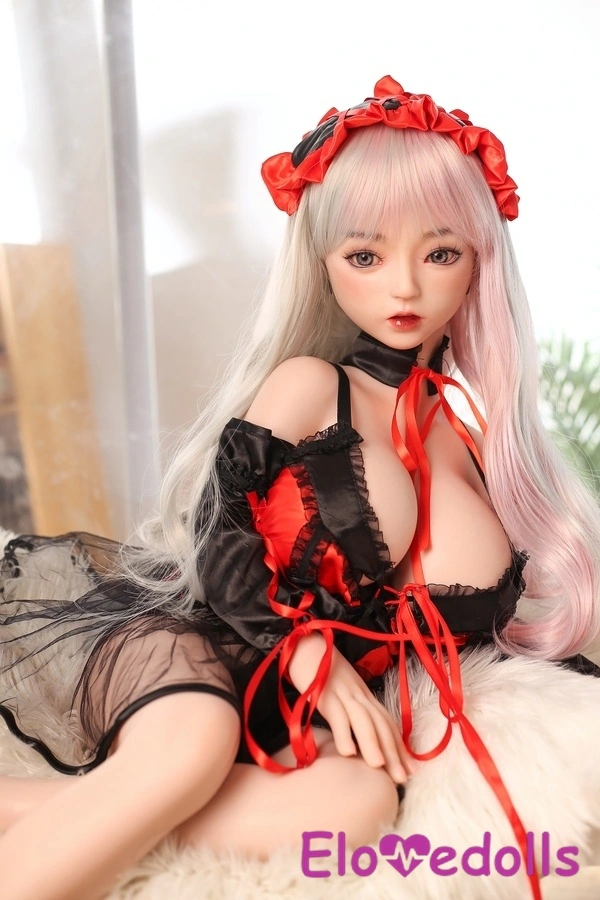 Búp bê tình dục mini 100cm cúp F bằng silicon, ngực nhỏ, môi mỏng, mắt xám, chi tiết xem 5