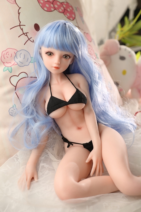 62cm C Cup Silicone Blonde Petite Breasts Gray Eyes Mini Sex Doll Gallery 8