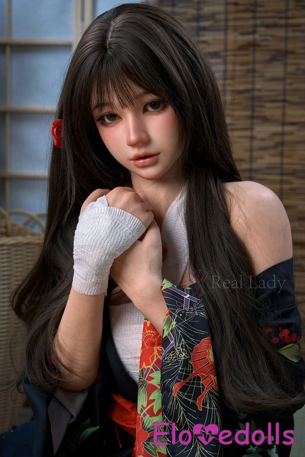 150cm E Cup Silicone Black Small Breasts Gray Eyes Asian Sex Doll Gallery 4
