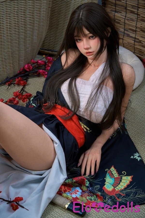 150cm E Cup Silicone Gray Eyes Thin Lips Black Asian Sex Doll Detail View 10