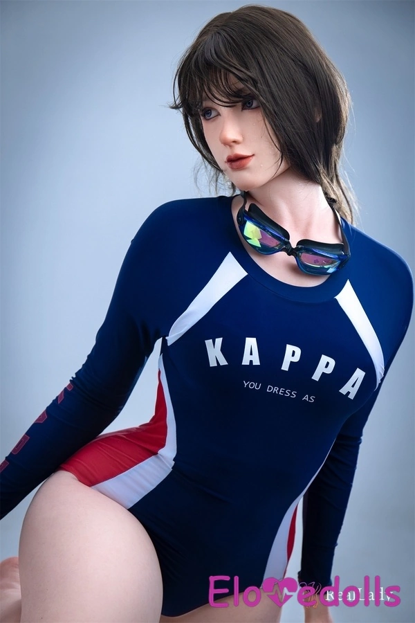 170cm C-kupa Silikon Sexdocka med Blå Ögon, Fylliga Läppar, Brunett, Fantasy, Detaljvy 2