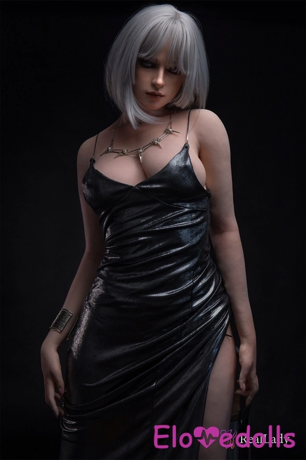 170cm C Cup Σιλικόνης Λευκό Γκρι Μάτια Μικρά Στήθη Ρεαλιστική Συλλογή Κούκλων Σεξ 9