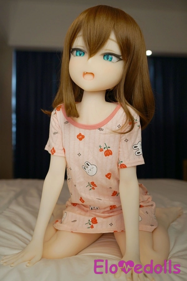 110cm A Cup TPE Petite Amber Eyes Thin Lips Mini Sex Doll Gallery 3