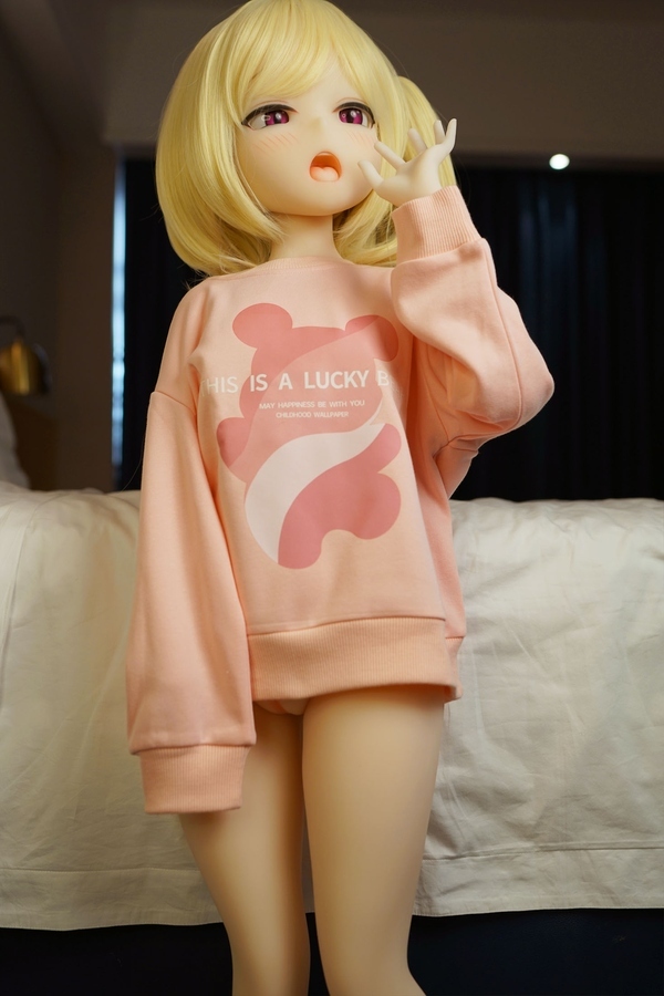110cm A Cup TPE Blonde Medium Breasts Gray Eyes Anime Sex Doll Gallery 4