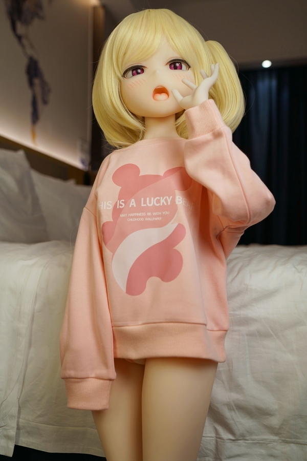 110cm A Cup TPE Petite Medium Breasts Blonde Anime Sex Doll Gallery 5