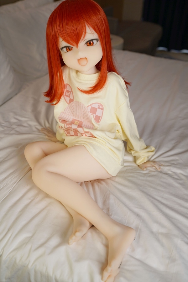 110cm A Cup TPE Thin Lips Small Breasts Red Mini Sex Doll Detail View 4