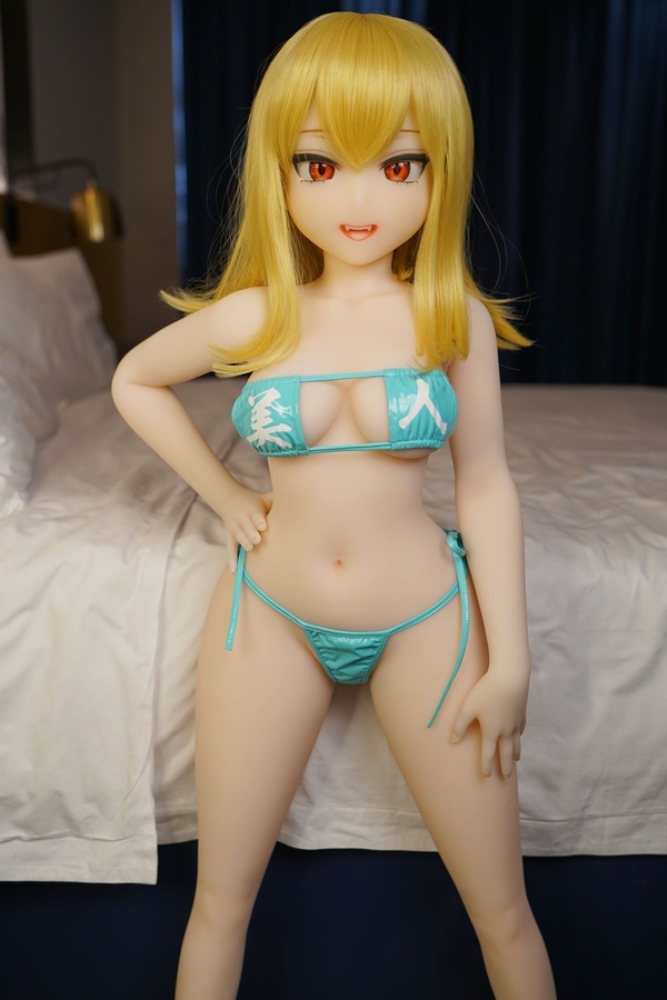 120cm D Cup TPE Thin Lips Blonde Green Eyes Anime Sex Doll Product
