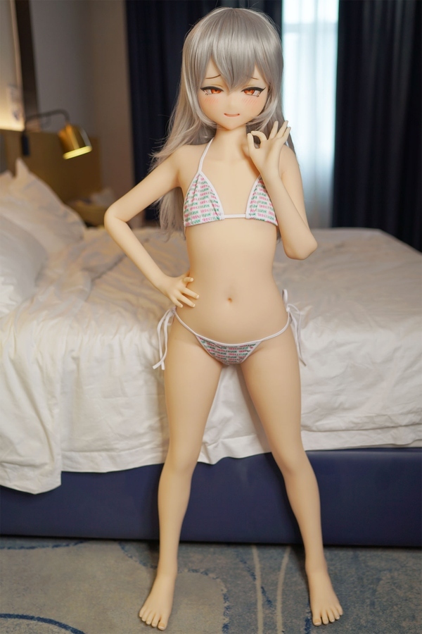 130cm A Cup TPE Thin Lips Gray Eyes Small Breasts Mini Sex Doll Gallery 6