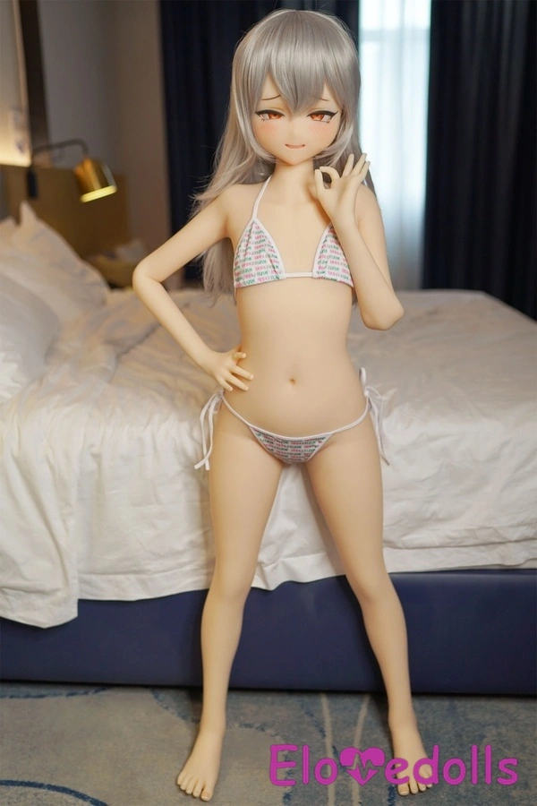 Búp bê tình dục mini 130cm A Cup TPE Môi mỏng Mắt xám Ngực nhỏ Bộ sưu tập 6