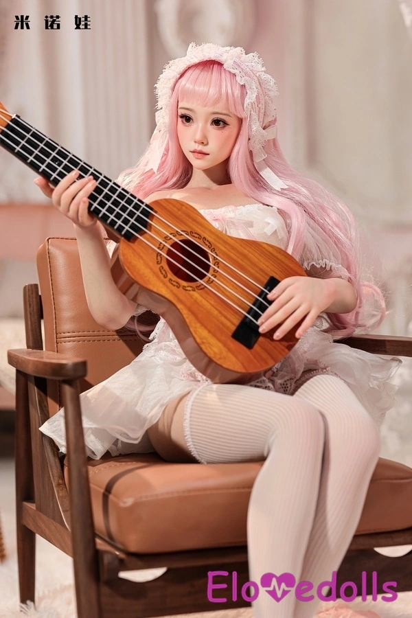 75cm B Cup TPE Μικρό Στήθος Γκρι Μάτια Ροζ Μίνι Κούκλα Σεξ Gallery 5