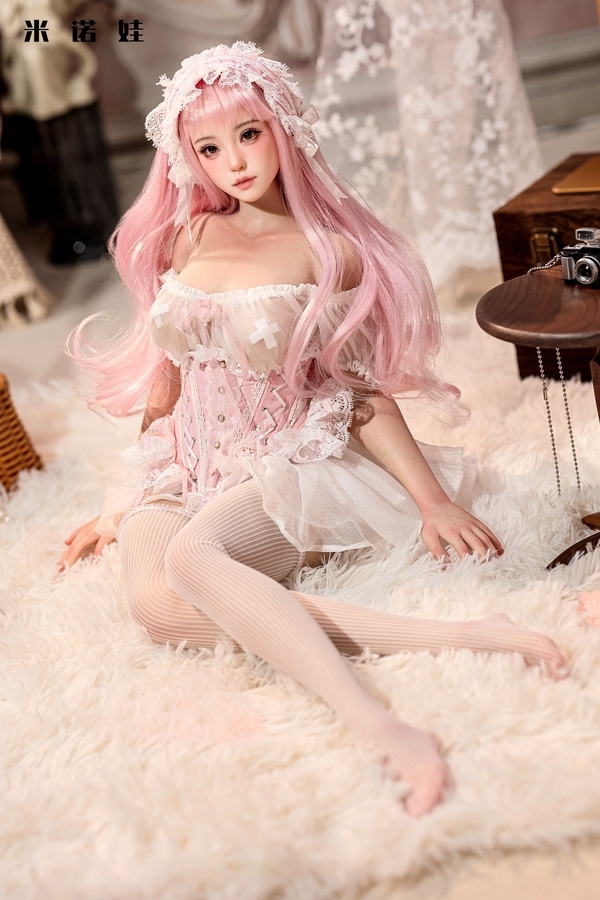 75cm B Cup TPE Voluptuous Gray Eyes Pink Mini Sex Doll Gallery 6
