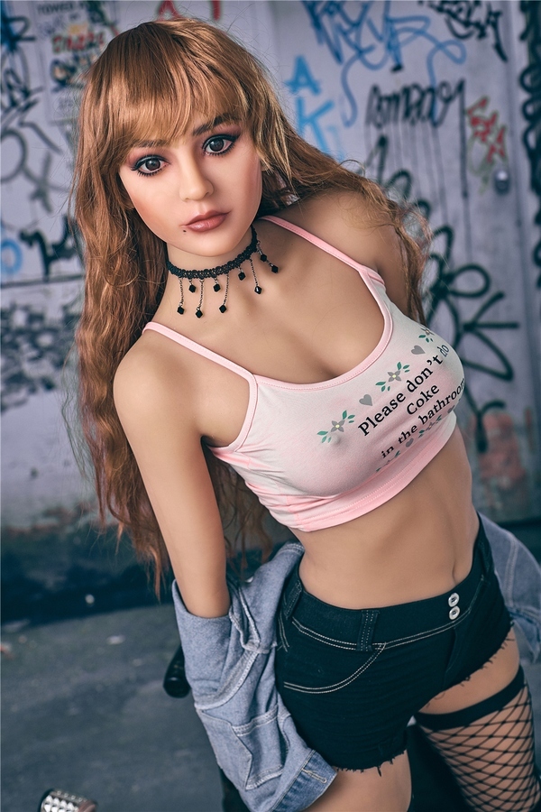 163cm C Cup TPE Thin Lips Blonde Gray Eyes Sex Doll Gallery 8
