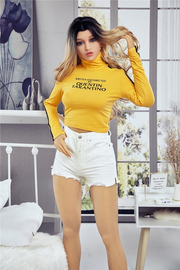 163cm C Cup TPE Blonde Petite Breasts Amber Eyes Realistic Sex Doll Gallery 2