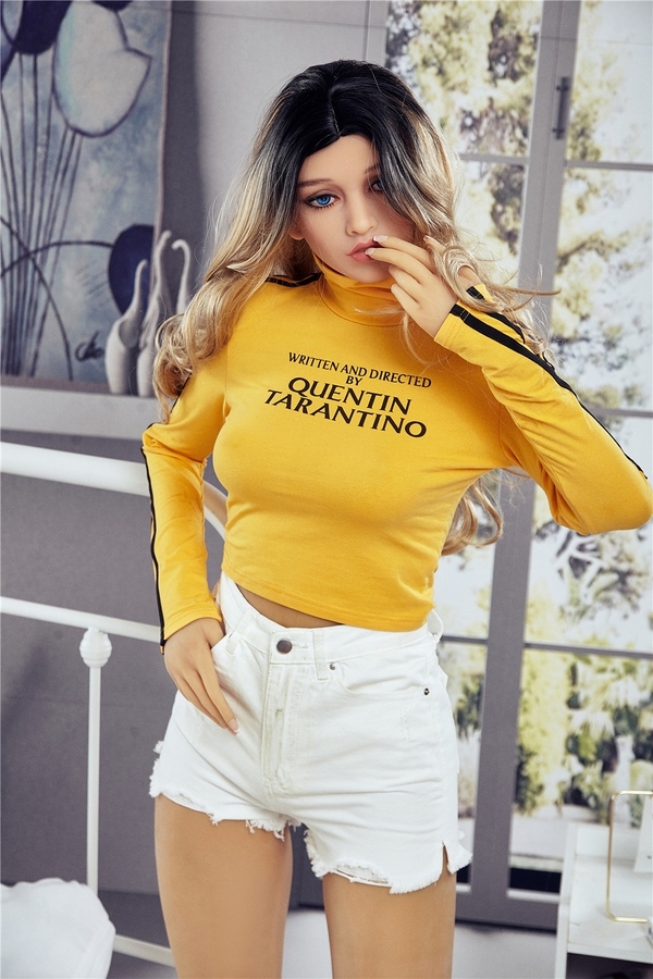 163cm C Cup TPE Amber Eyes Petite Breasts Blonde Realistic Sex Doll Gallery 3