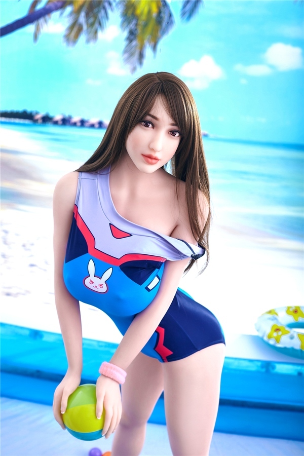 163cm C Cup TPE Blue Eyes Thin Lips Brunette Realistic Sex Doll Gallery 4