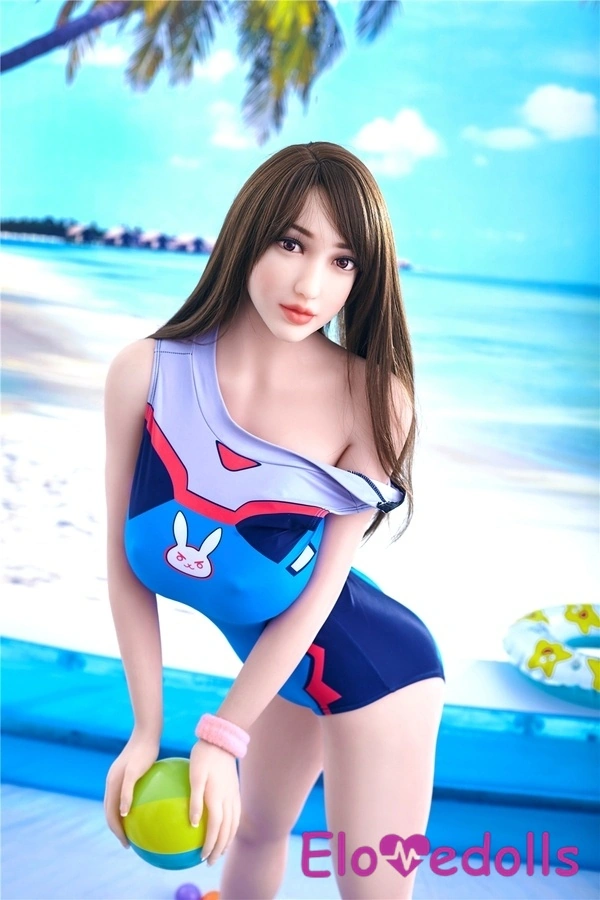 163cm C Cup TPE Blue Eyes Thin Lips Brunette Realistic Sex Doll Gallery 4