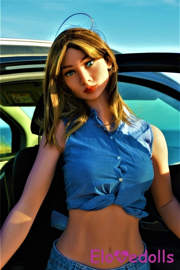 168cm D Cup TPE Brown Small Breasts Blue Eyes American Sex Doll Gallery 3