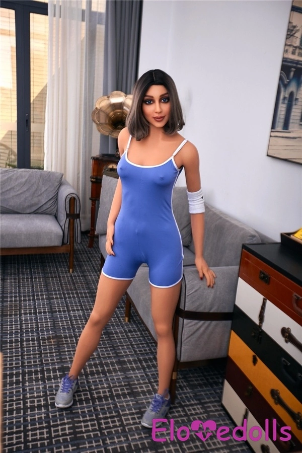 Galeri Boneka Seks Realistis Berukuran 168cm D Cup TPE Brunette Mata Biru Bibir Tipis 5