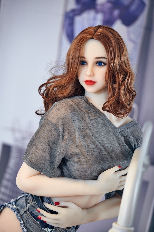 168cm D Cup TPE Red Petite Breasts Gray Eyes Realistic Sex Doll Detail View 4