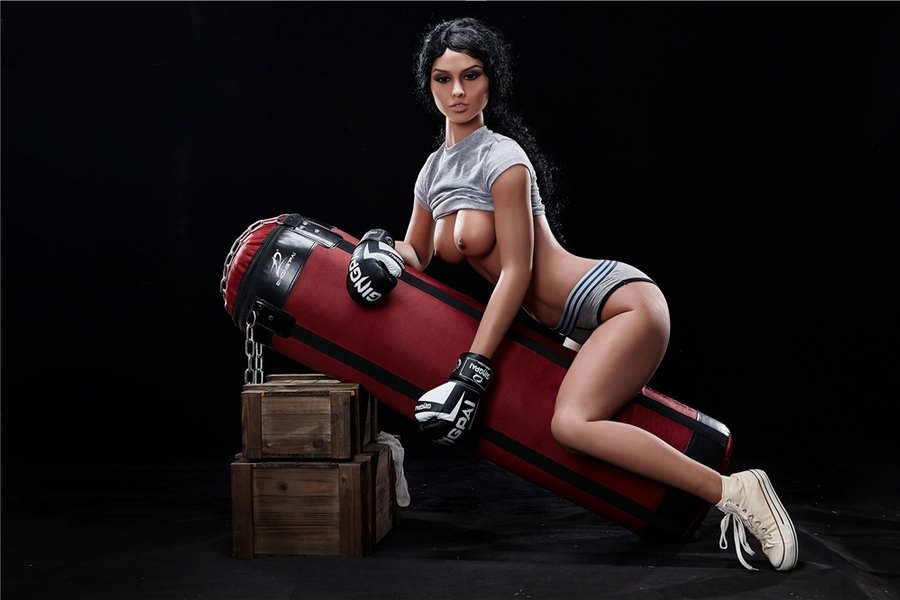 168cm D Cup TPE Black Gray Eyes Athletic Realistic Sex Doll Detail View 4