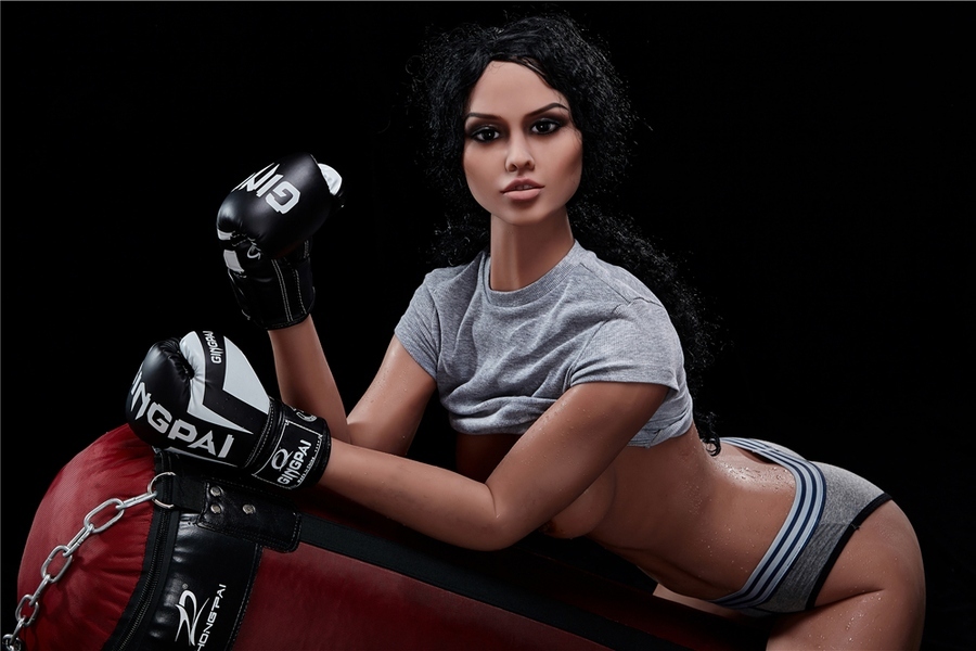 168cm D Cup TPE Black Athletic Gray Eyes Realistic Sex Doll Detail View 6