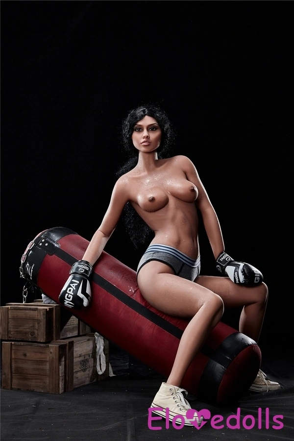 Αθλητική ρεαλιστική κούκλα σεξ 168cm D Cup TPE με μαύρα, γεμάτα χείλη, προβολή λεπτομερειών 7