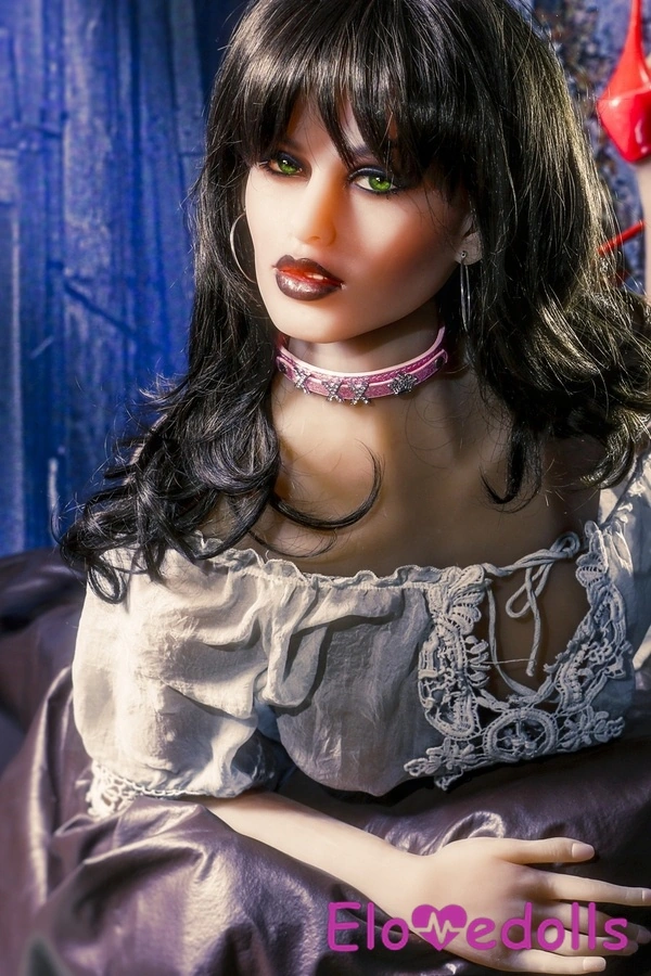 Poupée sexuelle réaliste en TPE, 168 cm, bonnet D, lèvres fines, petite poitrine, yeux bleus, galerie 6