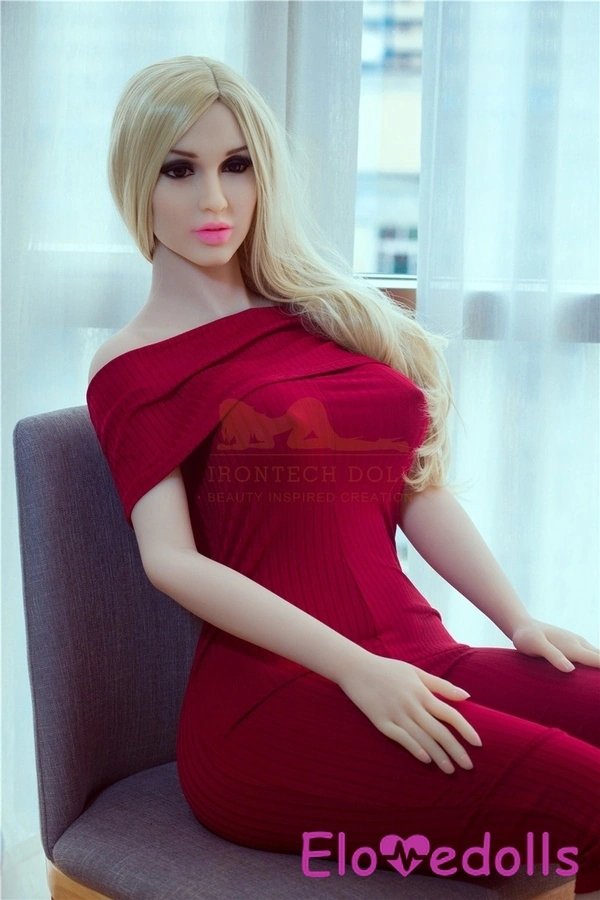 Boneka Seks BBW 170cm TPE Pirang Payudara Mungil Bibir Penuh