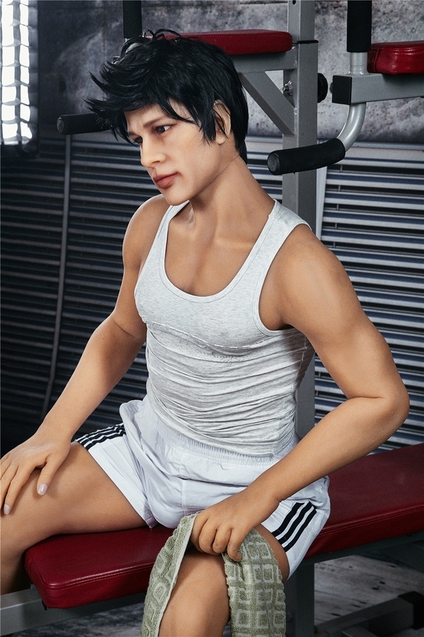 162cm TPE Athletic Black Gray Eyes Male Sex Doll Gallery 6