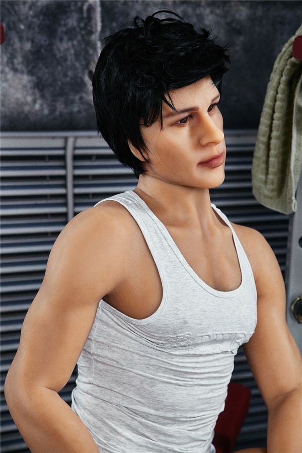 162cm TPE Small Breasts Gray Eyes Black Male Sex Doll Gallery 8