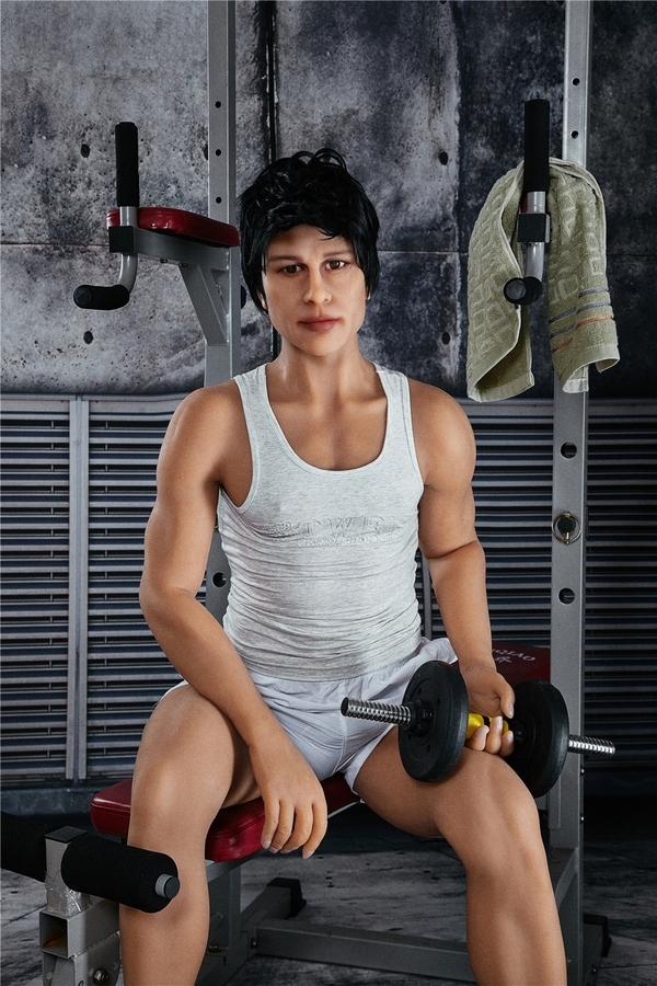 162cm TPE Gray Eyes Small Breasts Black Male Sex Doll Detail View 2