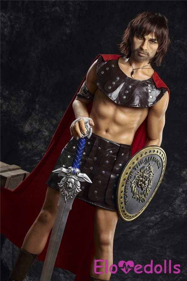 Galeri Boneka Seks Pria Atletik Mata Abu-abu TPE 162cm Bibir Penuh 2