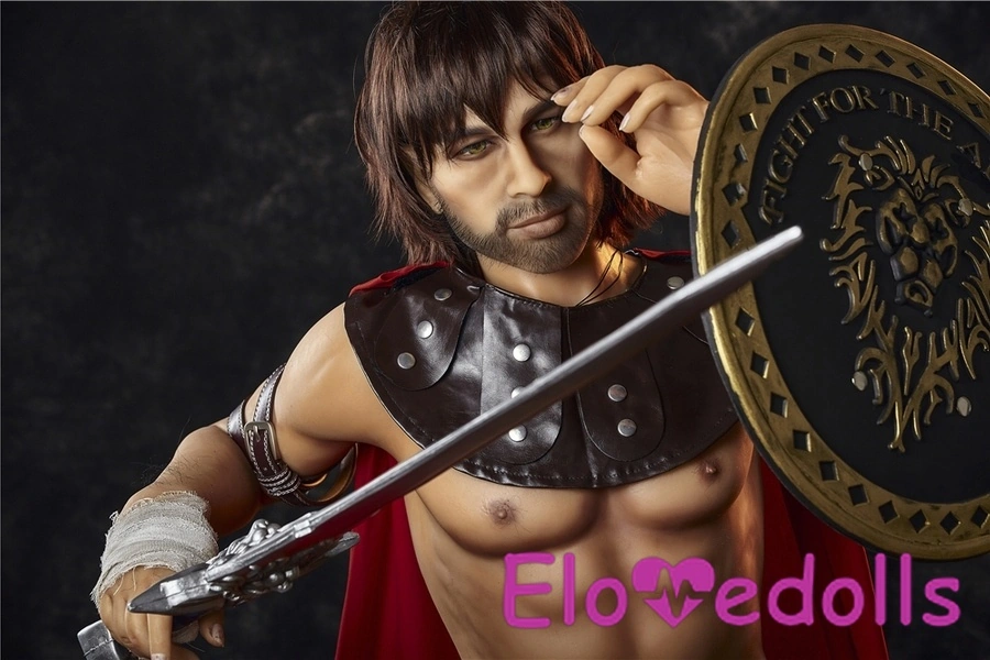 Galeri Boneka Seks Pria Atletik 162cm TPE Bibir Penuh Mata Abu-abu 4