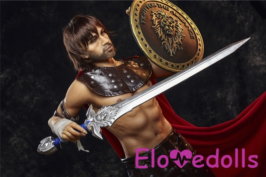 Galeri Boneka Seks Pria 162cm TPE Mata Abu-abu Atletik Bibir Penuh 5