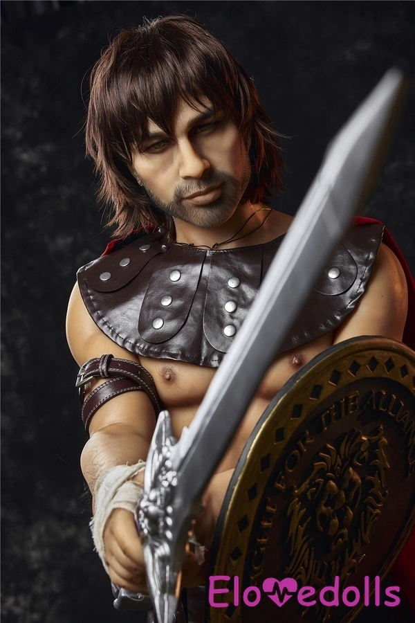 Galeri Boneka Seks Pria 162cm TPE Atletik Bibir Penuh Mata Abu-abu 8