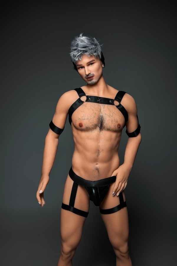 175cm TPE Thin Lips Athletic Black Male Sex Doll Gallery 4