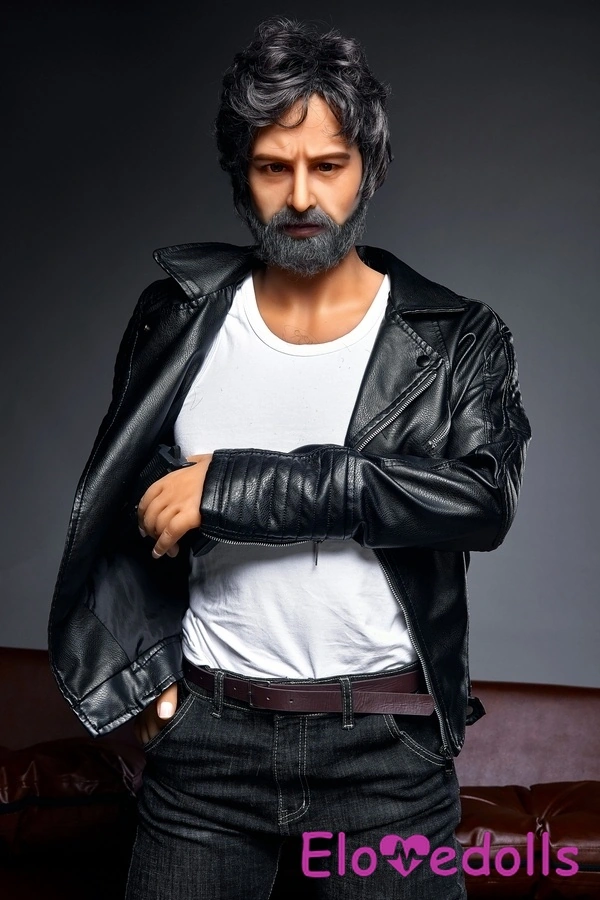 Galeri Boneka Seks Pria Atletik Berdada Besar 175cm TPE Mata Abu-abu 3