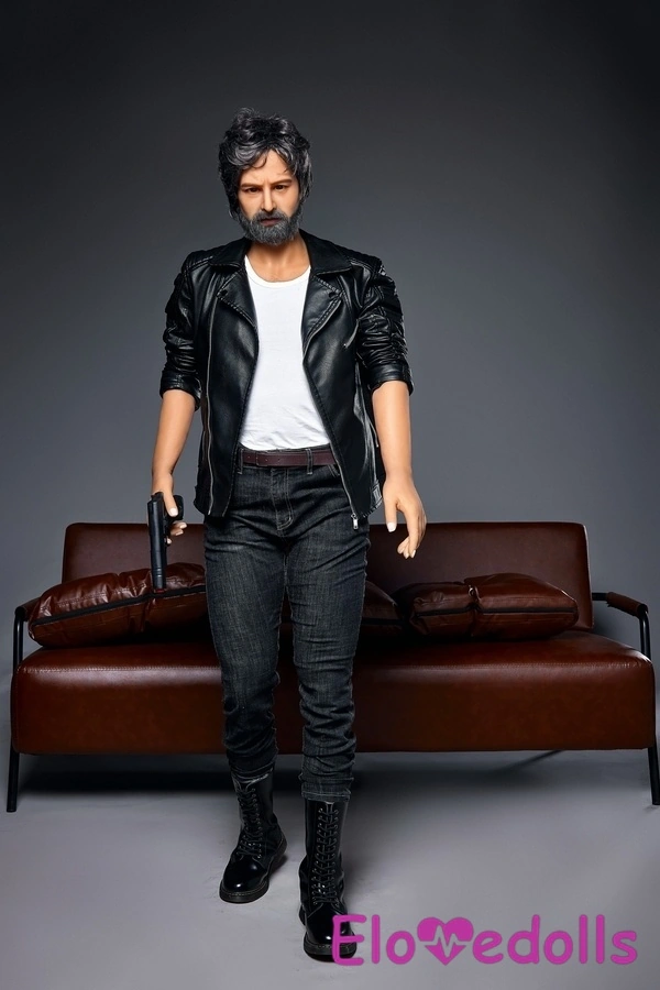 Galeri Boneka Seks Pria 175cm TPE Atletik Bibir Penuh Mata Abu-abu 4