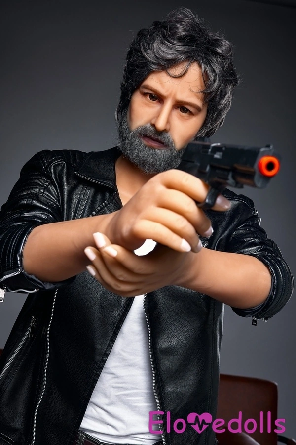 Galeri Boneka Seks Pria TPE Mata Abu-abu Bibir Penuh 175cm 6