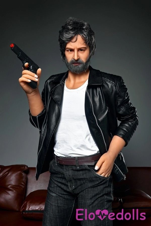 Galeri Boneka Seks Pria 175cm TPE Atletik Bibir Penuh Mata Abu-abu 9