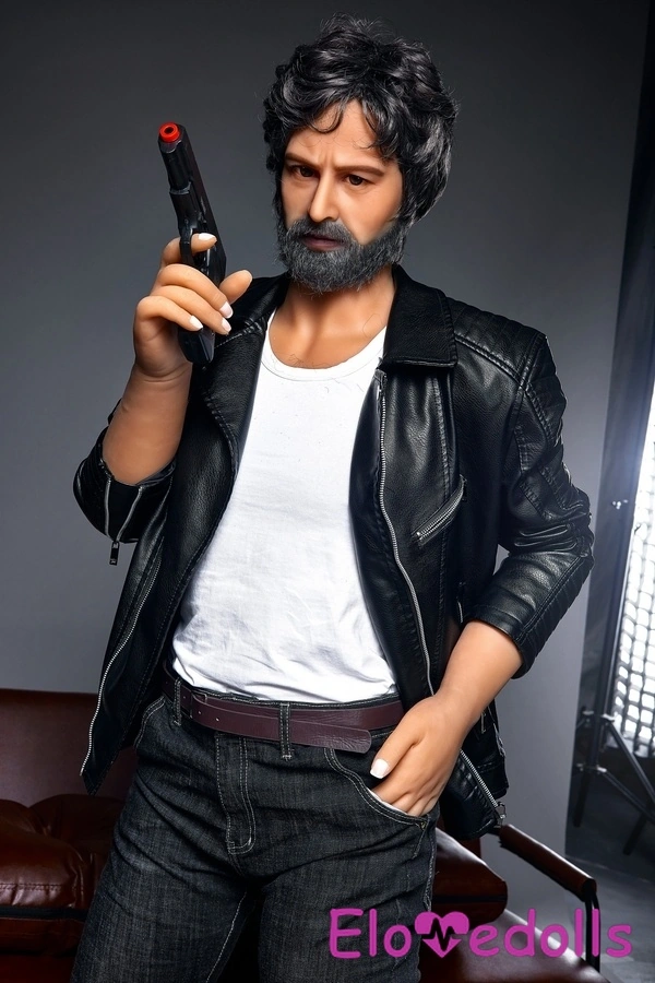 Detail Boneka Seks Pria Payudara Besar TPE Abu-abu 175cm Bibir Penuh Tampilan 1