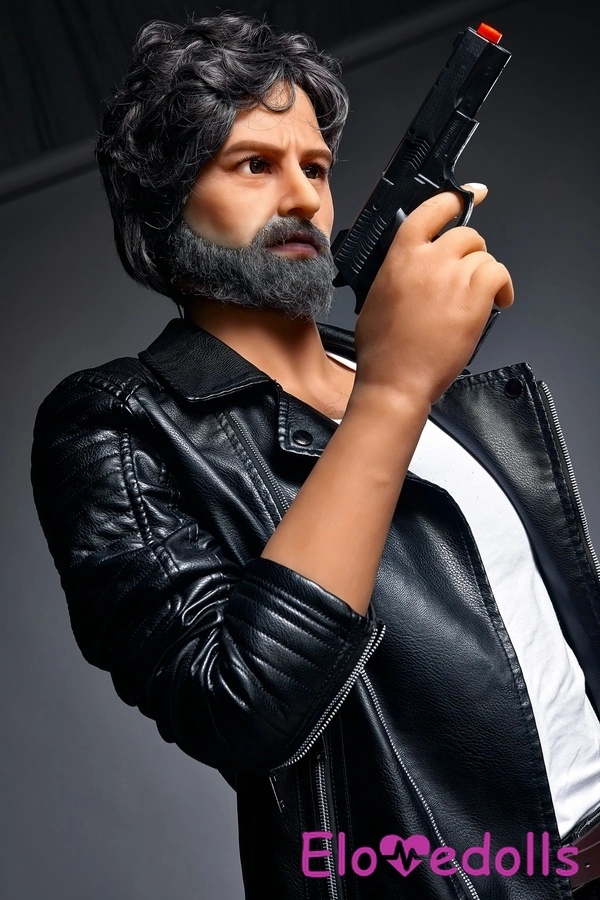 Boneka Seks Pria Atletik Abu-abu Payudara Besar TPE 175cm Detail Tampilan 2