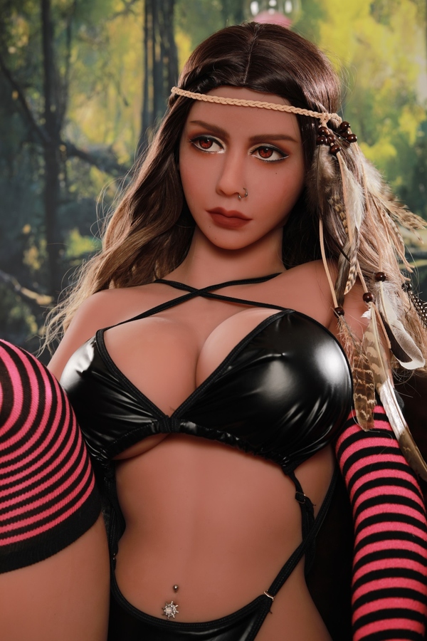 158cm C Cup TPE Full Lips Brunette Amber Eyes Realistic Sex Doll Detail View 7