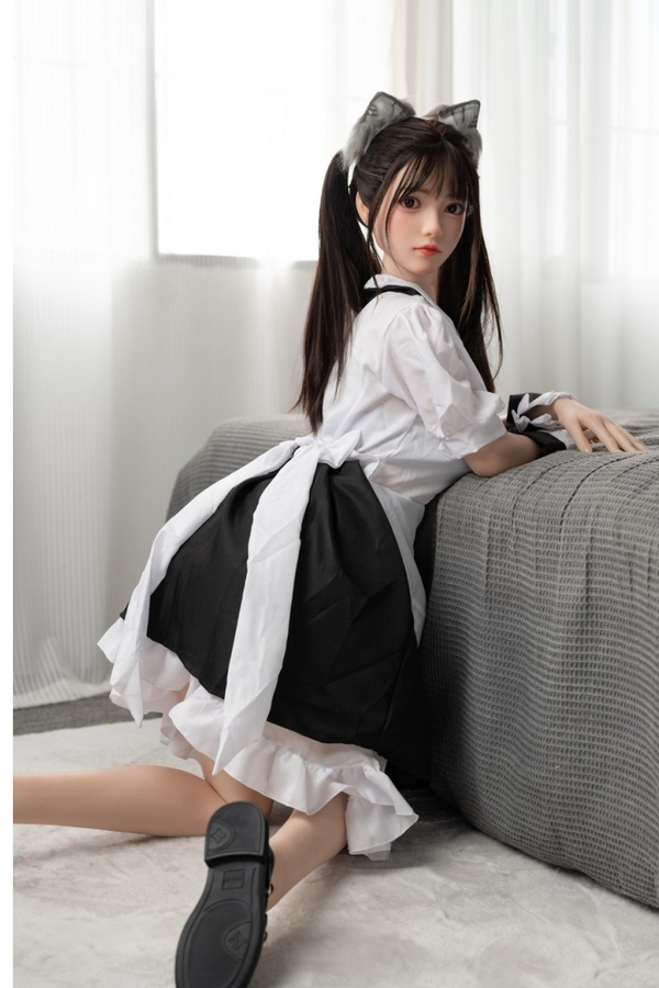 125cm C Cup TPE Thin Lips Gray Eyes Black Japanese Sex Doll Gallery 2