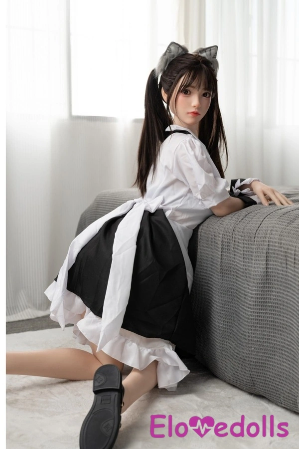 125 cm C-Körbchen TPE Dünne Lippen Graue Augen Schwarze japanische Sexpuppe Galerie 2