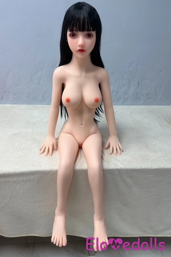 125 cm C-Körbchen TPE, zierliche, extra große Brüste, graue Augen, japanische Sexpuppe, Detailansicht 1