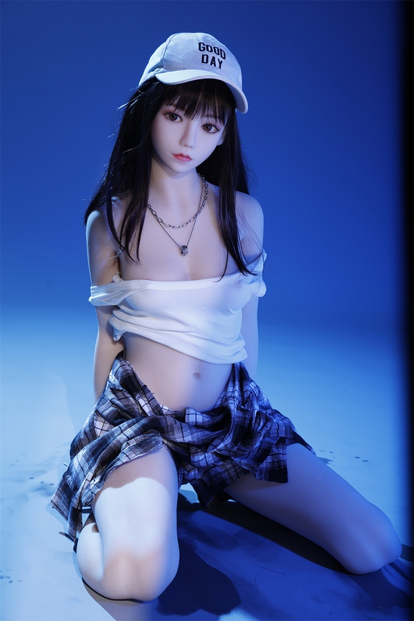 125cm C Cup TPE Gray Eyes Black Thin Lips Asian Sex Doll Product