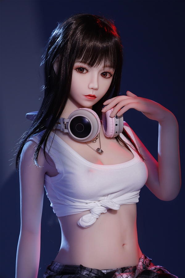 125cm C Cup TPE Gray Eyes Small Breasts Black Asian Sex Doll Gallery 3