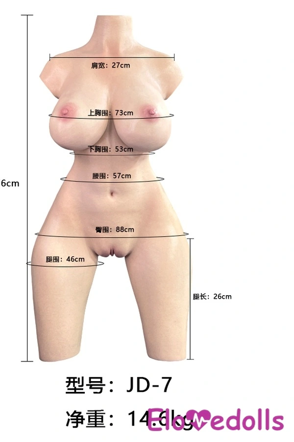 76cm D Cup Silicone Amber Eyes Full Lips Petite Breasts Sex Doll Torso Detail View 9