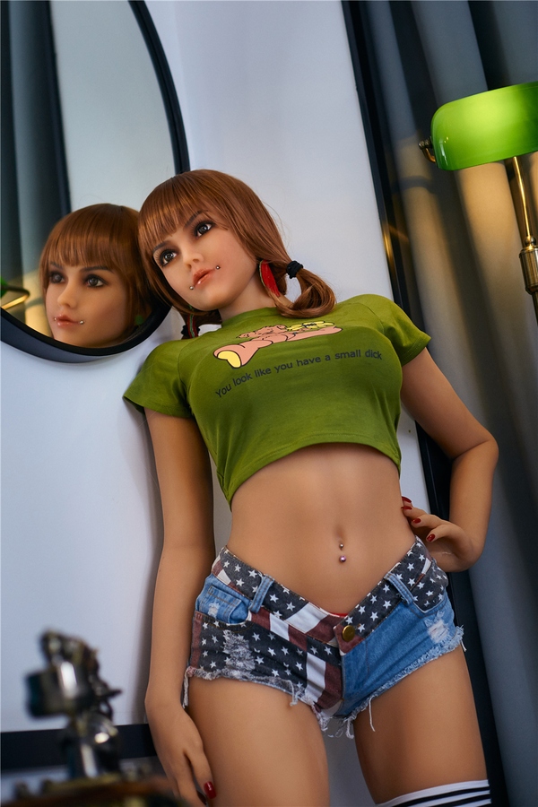 159cm TPE Green Eyes Petite Breasts Red Teen Sex Doll Gallery 6